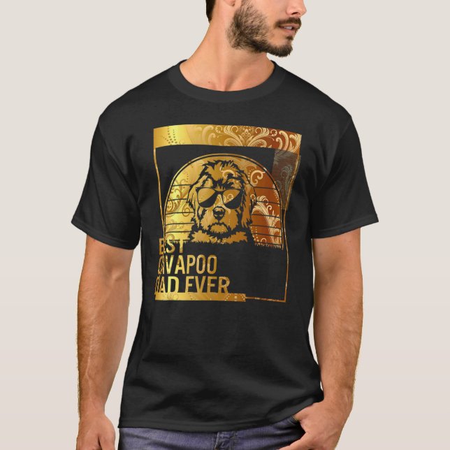 Bester Cavapoo Vater Ever Dog Papa für Männer Dog  T-Shirt (Vorderseite)