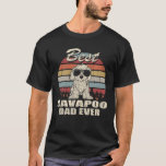 Bester Cavapoo-Vater je Vintager Retro Dog Vater T-Shirt<br><div class="desc">Bester Cavapoo-Vater je Vintager Retro Dog Vater T - Shirt</div>