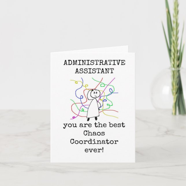 Bester Chaos-Koordinator, Admin-Assistenzkarte Karte (Vorderseite)
