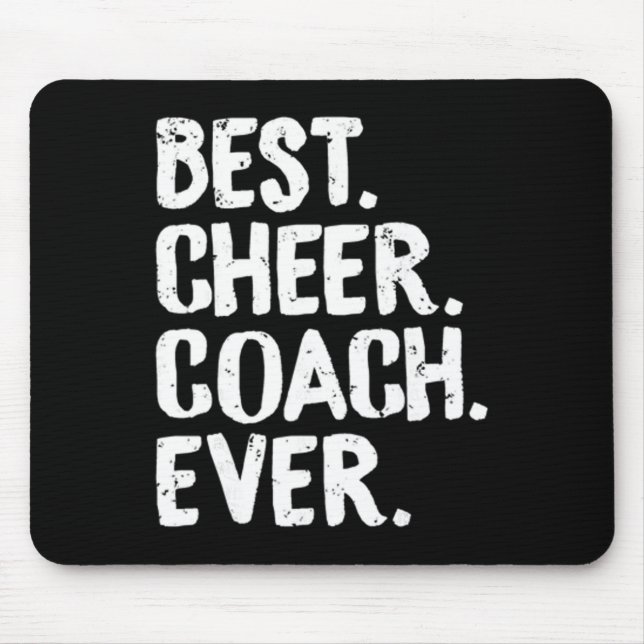 Bester Cheer Coach Ever Cheerleading Squad Trainer Mousepad (Vorne)