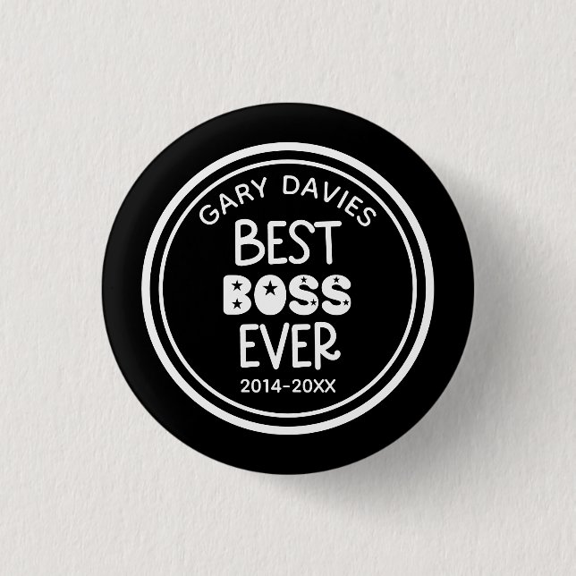 Bester Chef aller Zeiten Knopf Button (Vorderseite)