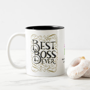 Bester Chef Ever Benutzerdefinierte Logotypografie Zweifarbige Tasse