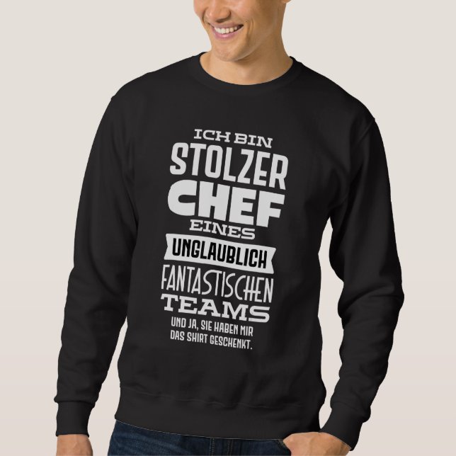 Bester Chef Sayings with German Text Chef Eines Fa Sweatshirt (Vorderseite)