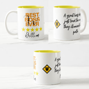Bester Chef Tasse (Namensinitialen Monogramm Sloga