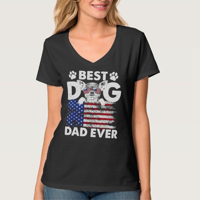 Bester Chihuahua-Hund-Vater je T-Shirt (Vorderseite)