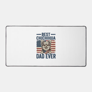 Bester Chihuahua-Vater Aller Patrioten Hund-Shirt- Schreibtischunterlage