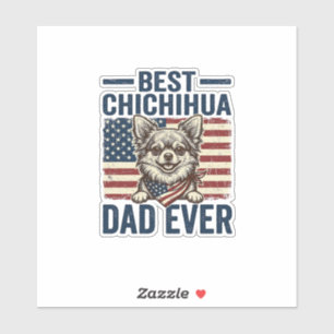 Bester Chihuahua-Vater Aller Patrioten Hunde T-Shi Aufkleber