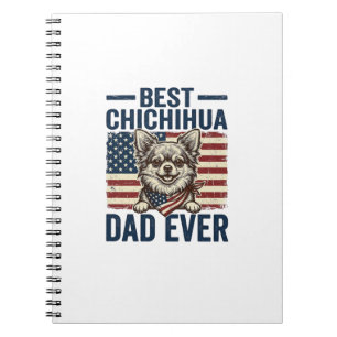 Bester Chihuahua-Vater Aller Patrioten Hunde T-Shi Notizblock
