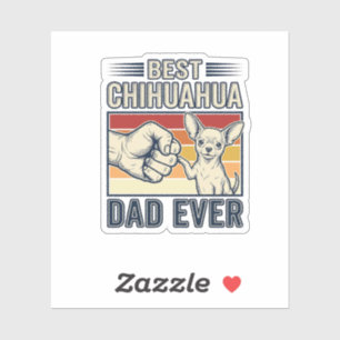 Bester Chihuahua-Vater Aller Zeiten Vintage-Hund-S Aufkleber