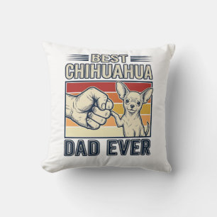 Bester Chihuahua-Vater Aller Zeiten Vintage-Hund-S Kissen