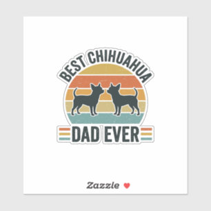 Bester Chihuahua-Vater Aller Zeiten Vintage-Hundef Aufkleber