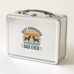 Bester Chihuahua-Vater Aller Zeiten Vintage-Hundef Metall Brotdose