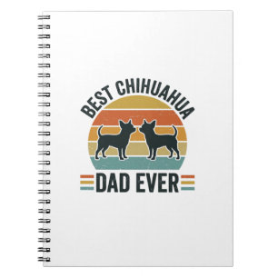Bester Chihuahua-Vater Aller Zeiten Vintage-Hundef Notizblock