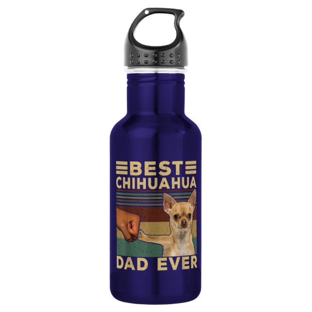 Bester Chihuahua-Vater je Edelstahlflasche (Vorderseite)