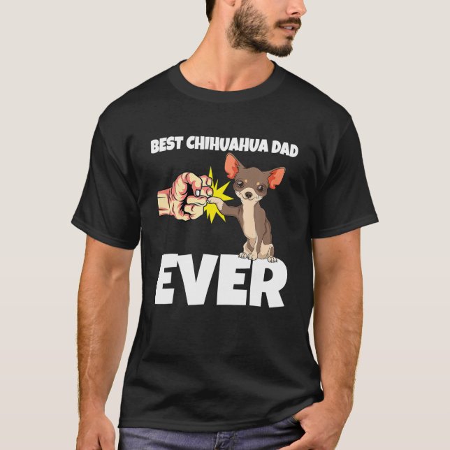 Bester Chihuahua-Vater je Funny Chihuahua Dog T-Shirt (Vorderseite)