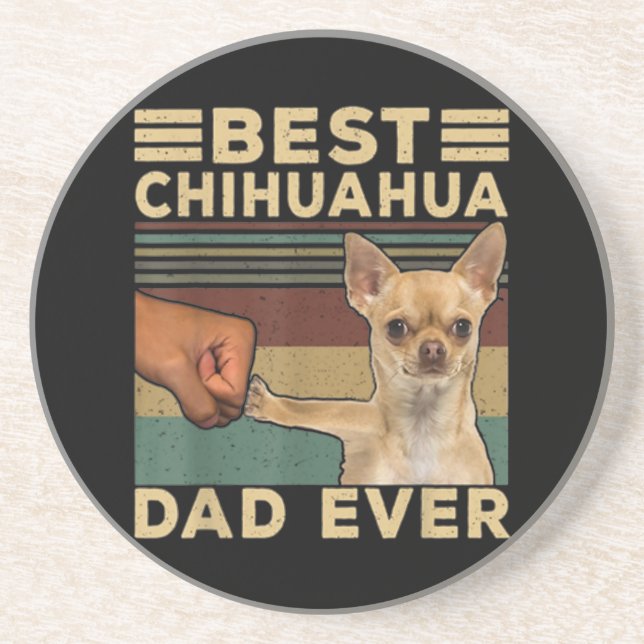 Bester Chihuahua-Vater je Getränkeuntersetzer (Vorne)