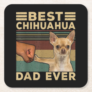 Bester Chihuahua-Vater je Rechteckiger Pappuntersetzer
