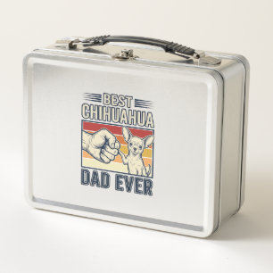 Bester Chihuahua-Vater überhaupt Vintage-Hund-Shir Metall Brotdose