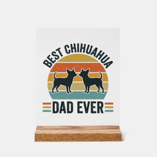 Bester Chihuahua-Vater überhaupt Vintage-Hunde-Lie Acrylschild