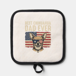 Bester Chihuahua-Vater überhaupt, vintage-patrioti Topflappen