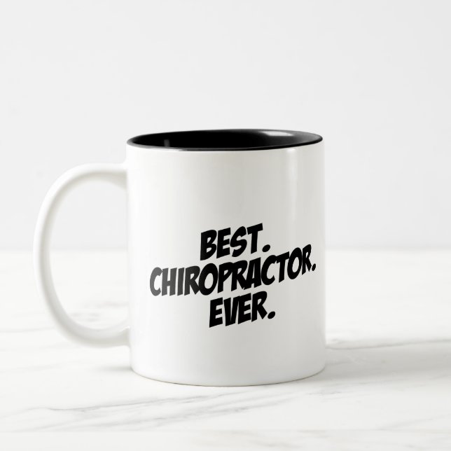 Bester Chiropraktor überhaupt Zweifarbige Tasse (Links)