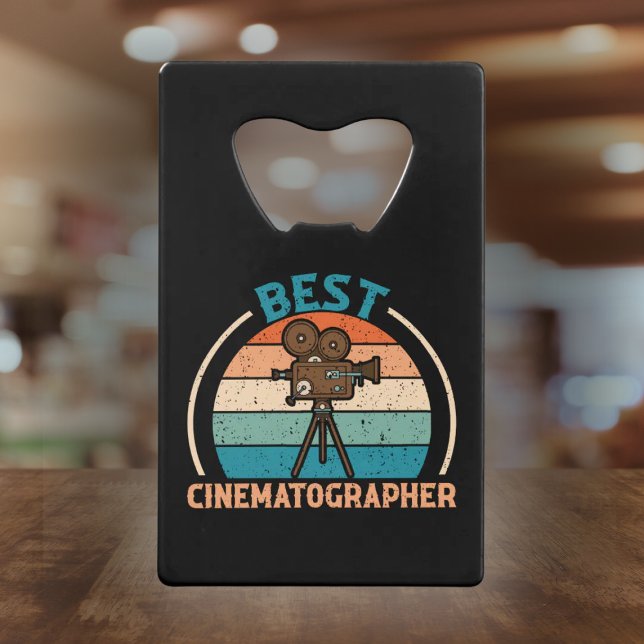 Bester Cinematographer Retro - Filmgeschenk - Crew Geldbeutel Flaschenöffner (Von Creator hochgeladen)