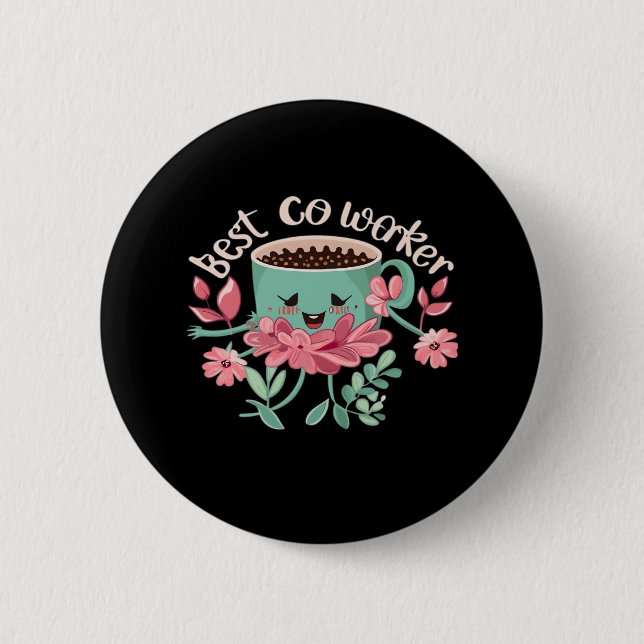 Bester Co-Worker, Kollege-Geschenk, Bestes Coworke Button (Vorderseite)
