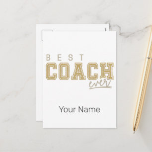 Bester Coach Aller Zeiten Trainer Vintage-Design f Feiertagspostkarte