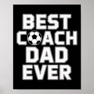 Bester Coach Dad Ever Fußball Führung Poster