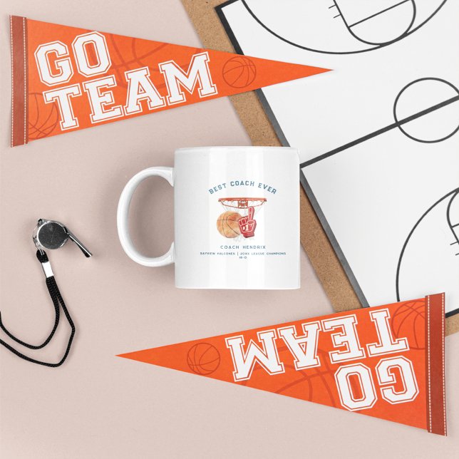 Bester Coach je | Basketball-Foto Kaffeetasse (Von Creator hochgeladen)