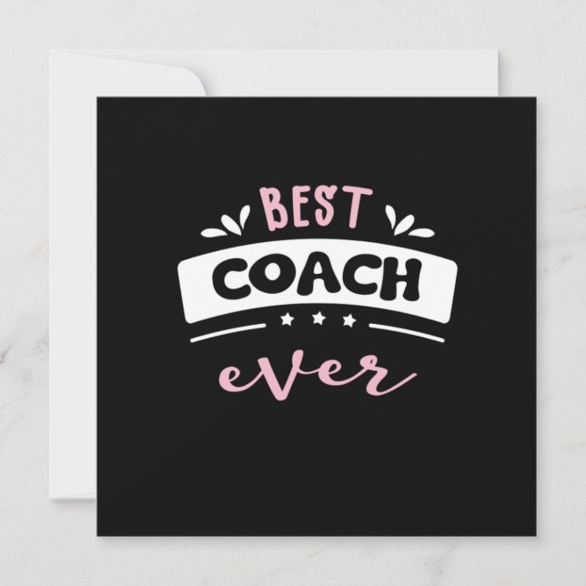 Bester Coach je Geschenk Idee Einladung (Vorderseite)