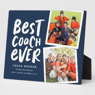 Bester Coach je Marine zwei Foto Team Danke Fotoplatte