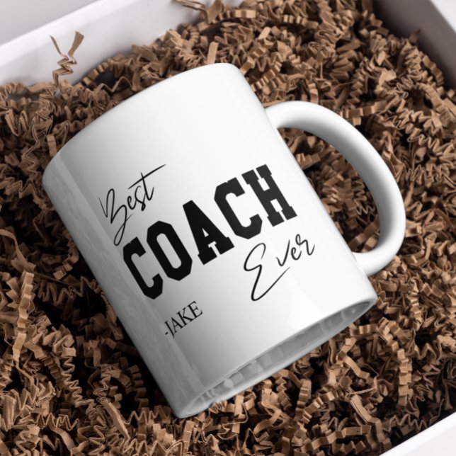 Bester Coach je Personalisiertes Wertgutschein Zweifarbige Tasse (Von Creator hochgeladen)