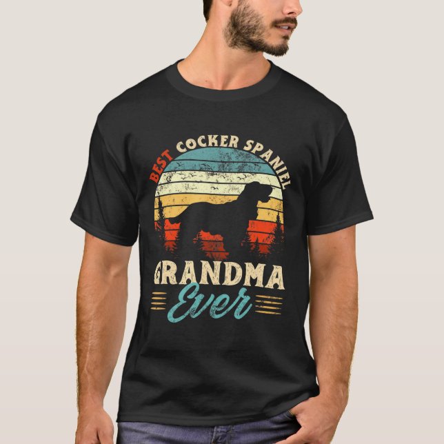 Bester Cocker Spaniel Oma Ever Dog T-Shirt (Vorderseite)