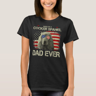 Bester Cocker Vater Spaniel je US Flag Hund Lover T-Shirt