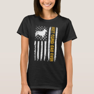 Bester Corgi-Hunde-Vater Aller Zeiten Amerikanisch T-Shirt