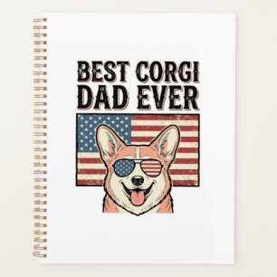 Bester Corgi-Vater Aller Patrioten Vintage-Hundesh Planer