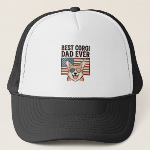Bester Corgi-Vater Aller Patrioten Vintage-Hundesh Truckerkappe