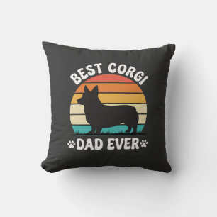 Bester Corgi-Vater Aller Zeiten Retro Hund Kissen