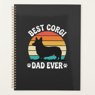 Bester Corgi-Vater Aller Zeiten Retro Hund Planer