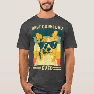 Bester Corgi-Vater Aller Zeiten Vintage Retro-Gesc T-Shirt