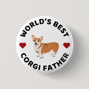 Bester Corgi-Vater der Welt - Stolzes Hunde-Vater- Button