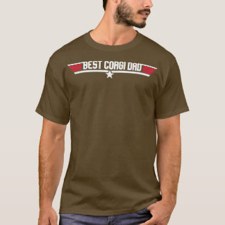 Bester Corgi Vater Funny Dog Vater 80er Väter Tag  T-Shirt