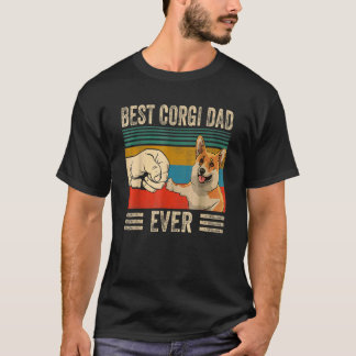 Bester Corgi Vater je Bump Fit Vintag Retro T-Shirt