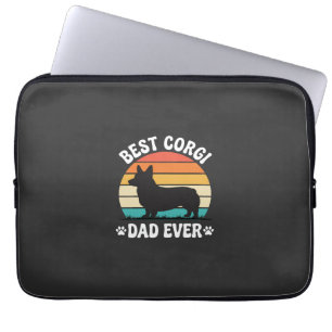 Bester Corgi-Vater überhaupt Retro-Hund Laptopschutzhülle