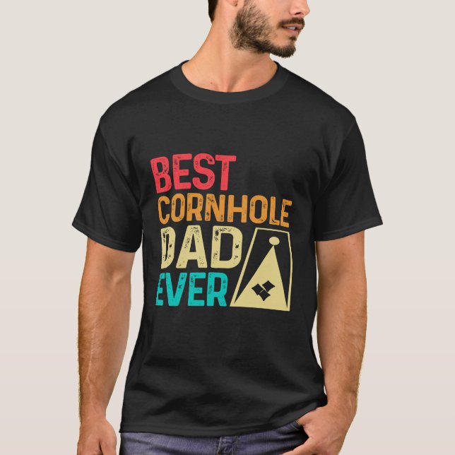 Bester Cornhole-Vater je T-Shirt (Vorderseite)