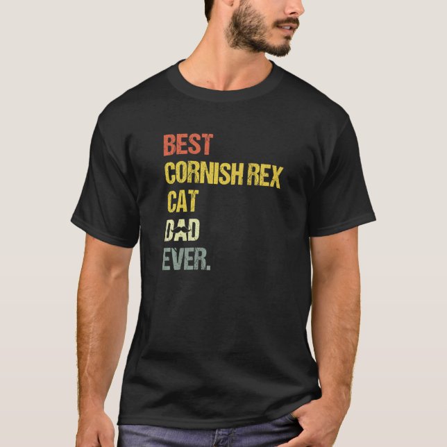 Bester Cornish Rex Kater Vater T-Shirt (Vorderseite)