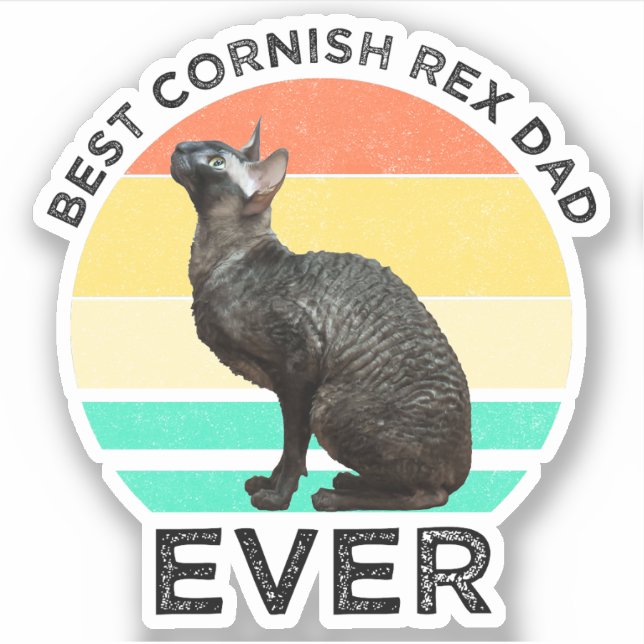 Bester Cornish Rex-Vater Aller Zeiten Aufkleber (Vorderseite)
