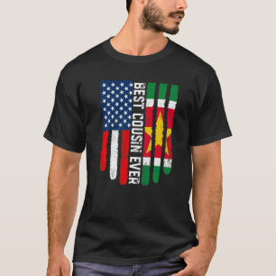 Bester Cousin aller Fahnen mit amerikanischer Flag T-Shirt