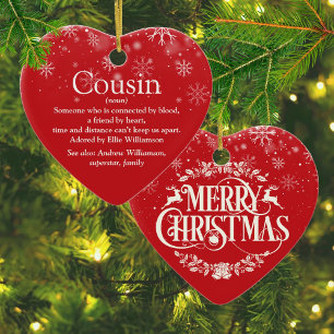 Bester Cousin Definition Weihnachtsfeiertag Keramik Ornament